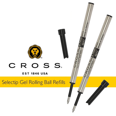 Cross 8523-2 Original Refill for Rollerball Gel Ink Cartridges, Black