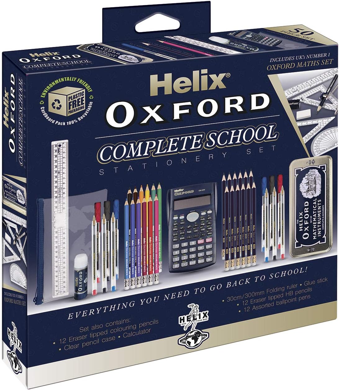 Helix Oxford school stationery set