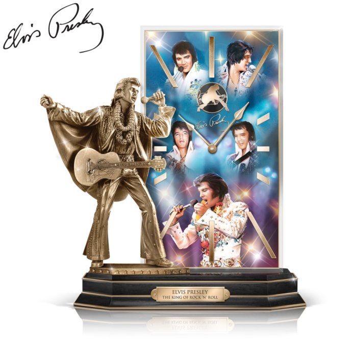 The ‘Legend Of Elvis™’ Illuminated Sculptural Desk Clock