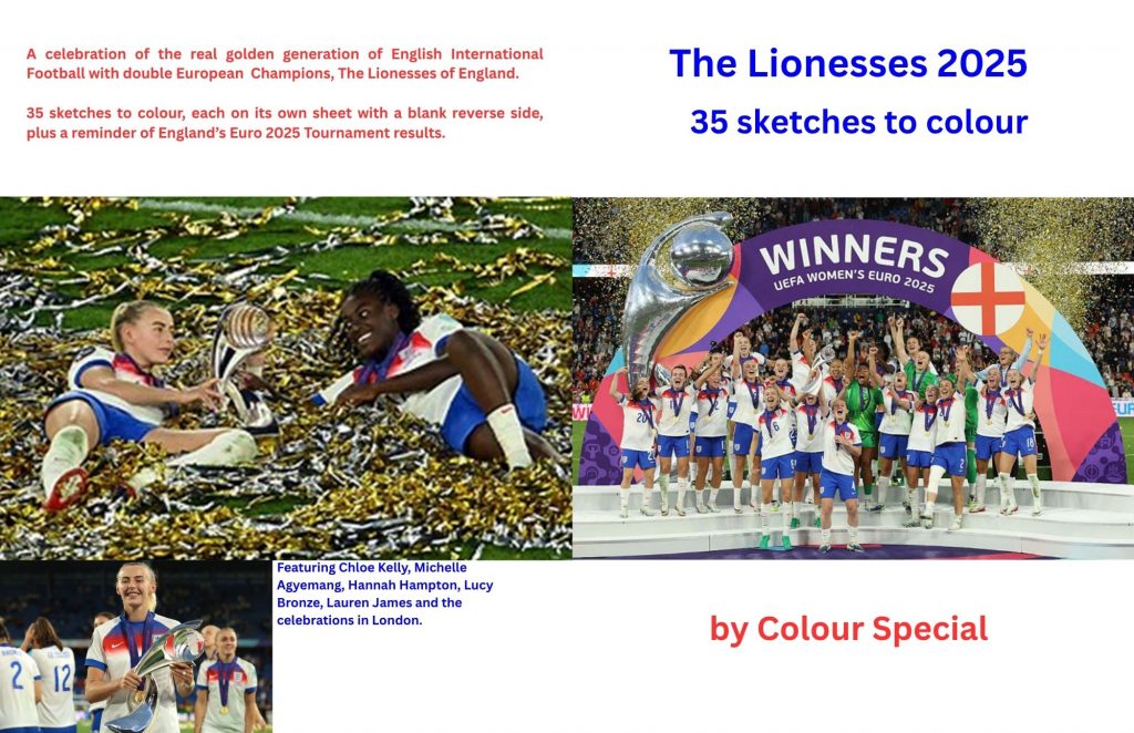The Lionesses 2025: 35 sketches to colour