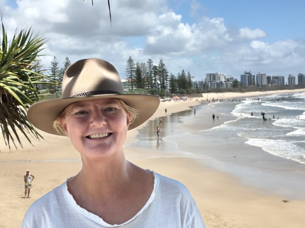 Author Victoria Reiby, beach photo.