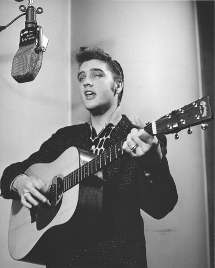 Recording in RCA Studio B, Nashville, 1956.