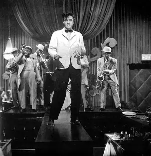 Singing “Trouble” in “King Creole”, 1958.