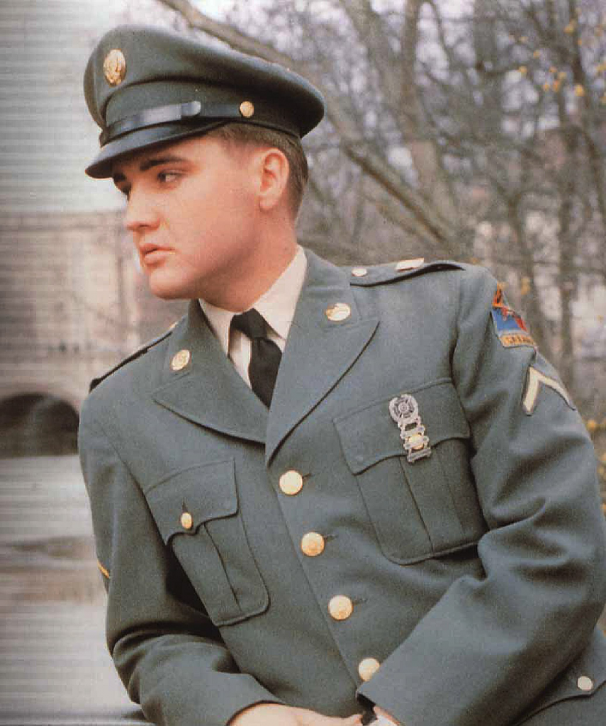 Elvis in uniform.
