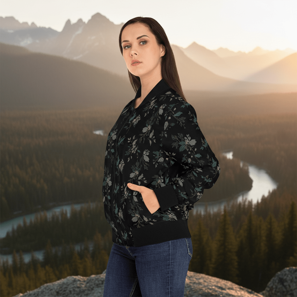 Compra mis diseños en Etsy - Chaquetas - Enredadera Floral Oscura