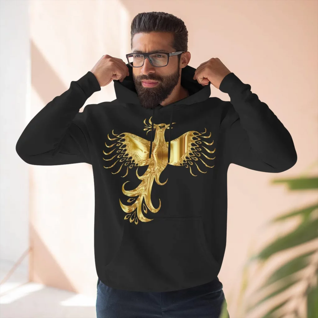 Compra mis diseños en Etsy - Sudaderas y Jerseys - Sudadera de Forro Polar Fénix Dorado.