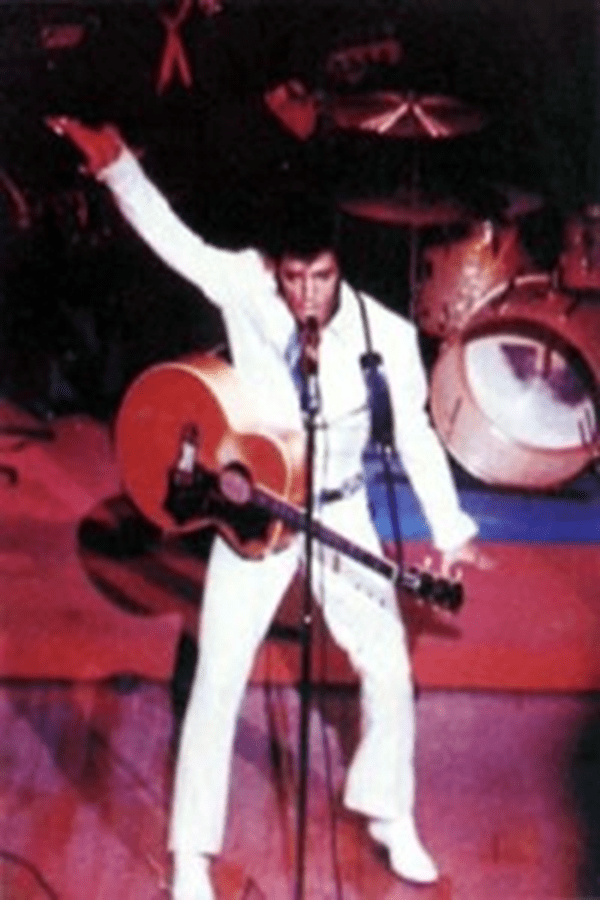 Elvis in white at the International Hotel, 1969.