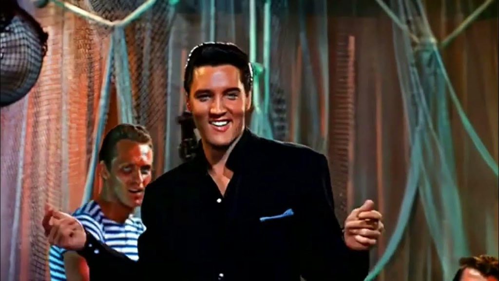 Performing “Return To Sender” in “Girls! Girls! Girls!”, 1962. The Hollywood Grind.