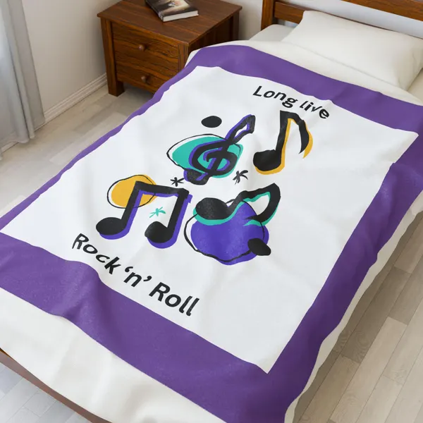 Compra mis diseños en Etsy - Mantas y Plaids - Rock 'n' Roll.