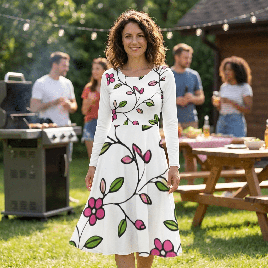 Compra mis diseños en Etsy - Vestidos y Faldas - Vestido Floral Blanco