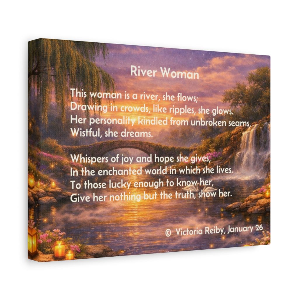 River Woman, by Victoria Reiby, Wall Canvas