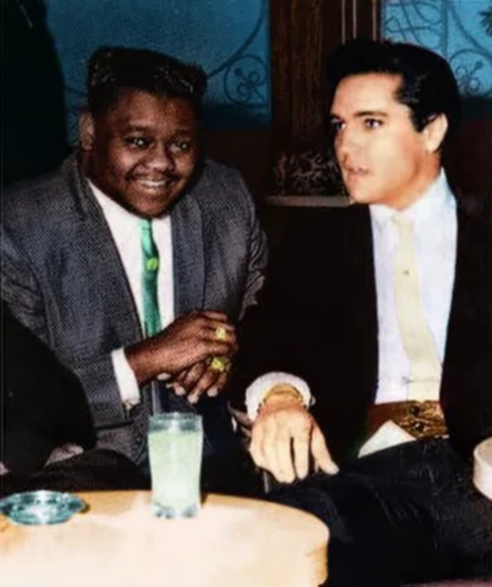 Elvis com Fats Domino.