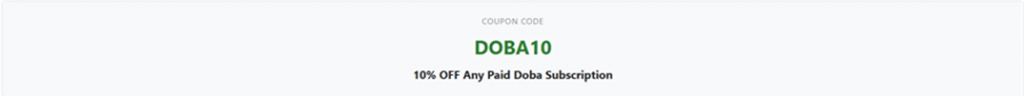 Code de réduction DOBA 10% - Services aux entreprises